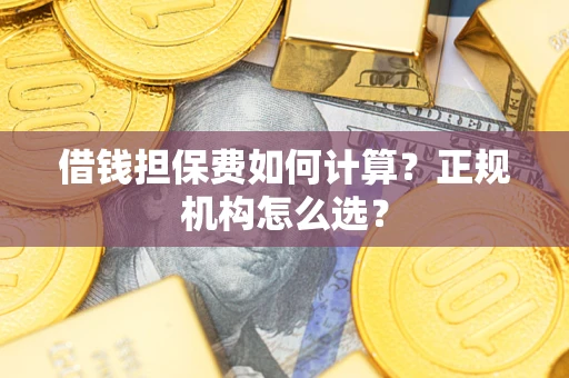 武汉借钱担保费如何计算？正规机构怎么选？