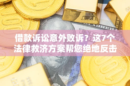 武汉借款诉讼意外败诉？这7个法律救济方案帮您绝地反击！