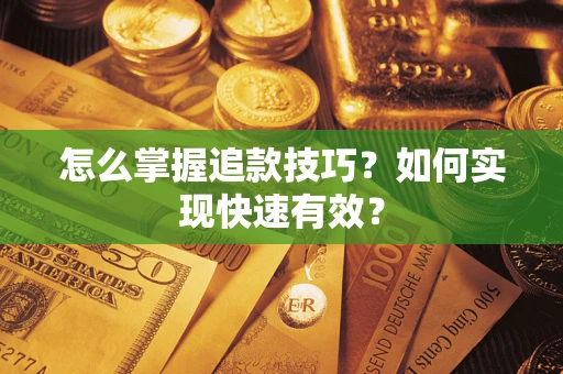 武汉怎么掌握追款技巧？如何实现快速有效？