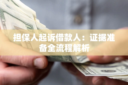 武汉担保人起诉借款人：证据准备全流程解析