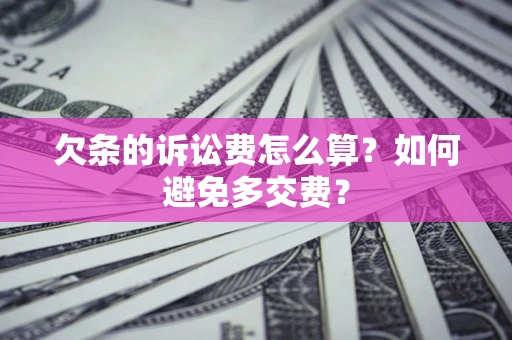 武汉欠条的诉讼费怎么算？如何避免多交费？
