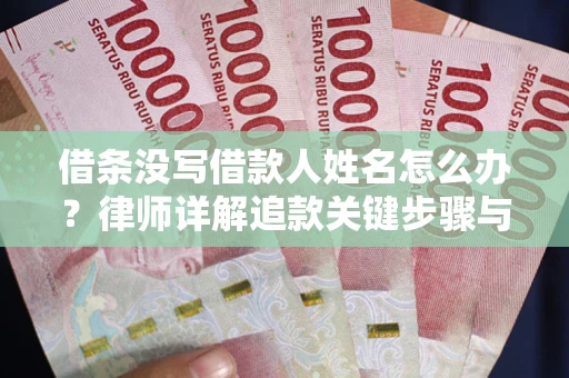 武汉借条没写借款人姓名怎么办？律师详解追款关键步骤与证据链构建