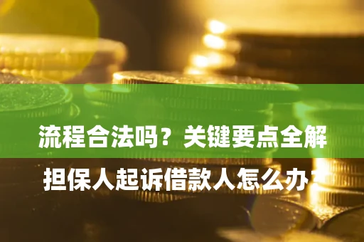 武汉

担保人起诉借款人怎么办？流程合法吗？关键要点全解析