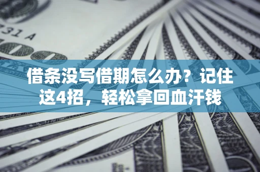 武汉借条没写借期怎么办？记住这4招，轻松拿回血汗钱