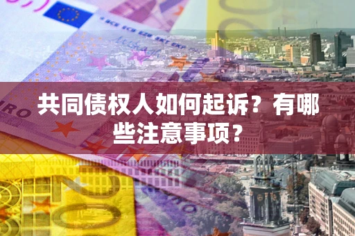 武汉共同债权人如何起诉？有哪些注意事项？