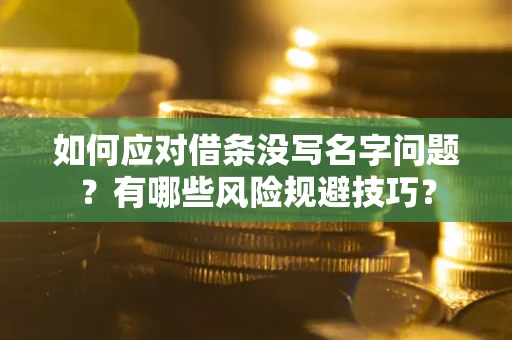 武汉如何应对借条没写名字问题？有哪些风险规避技巧？