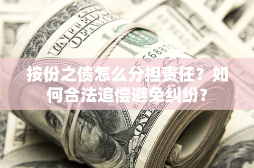武汉按份之债怎么分担责任？如何合法追偿避免纠纷？